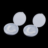 Maxbell 2 Pcs Silicone Lower False Teeth Dental Veneers Dentures Fake Tooth w/ Case