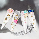Max 3D Nail Art Decoration Flowers Gemstones Nail Tips Rhinestones Charms 12
