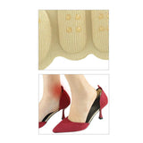 Maxbell 3 Pairs Anti-Slip Shoe Inserts Heel Grips Pad Insoles Liner Cushions Beige Thick