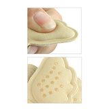 Maxbell 3 Pairs Anti-Slip Shoe Inserts Heel Grips Pad Insoles Liner Cushions Beige Thick