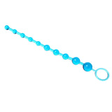 Maxbell Plastic Anal Butt Plug Back Court Pull Beads Prostate Massage Sex Toy Sky Blue