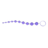 Maxbell Plastic Anal Butt Plug Back Court Pull Beads Prostate Massage Sex Toy Purple
