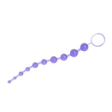 Maxbell Plastic Anal Butt Plug Back Court Pull Beads Prostate Massage Sex Toy Purple