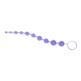 Maxbell Plastic Anal Butt Plug Back Court Pull Beads Prostate Massage Sex Toy Purple