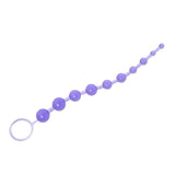 Maxbell Plastic Anal Butt Plug Back Court Pull Beads Prostate Massage Sex Toy Purple