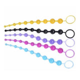 Maxbell Plastic Anal Butt Plug Back Court Pull Beads Prostate Massage Sex Toy Purple