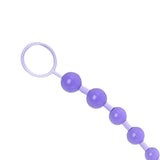 Maxbell Plastic Anal Butt Plug Back Court Pull Beads Prostate Massage Sex Toy Purple