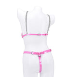 Maxbell Women Hot Clear Leather Lingerie Babydoll G-String Thong Underwear Nightwear