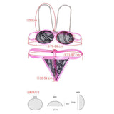 Maxbell Women Black Lace Leather Lingerie Babydoll G-String Thong Underwear Thongs