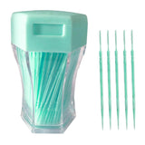 200Pcs Double Head Interdental Brush Dental Floss Teeth Oral Clean Green