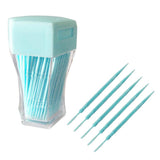 Maxbell 200Pcs Double Head Interdental Brush Dental Floss Teeth Oral Clean  Blue
