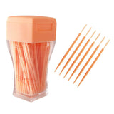 Maxbell 200Pcs Double Head Interdental Brush Dental Floss Teeth Oral Clean  Rose Red