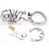 Maxbell Stainless Steel Male Chastity Cage Belt Device Penis Lock Ring Belt 45mm