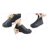 Maxbell Resuable Silicone Overshoes Rain Waterproof Shoe Cover Boot Protect Black L