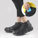 Maxbell Resuable Silicone Overshoes Rain Waterproof Shoe Cover Boot Protect Black L