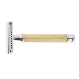 Maxbell Classic Manual Safety Razors Double Edge Shaver for Men Daily Shaving Golden