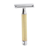 Maxbell Classic Manual Safety Razors Double Edge Shaver for Men Daily Shaving Golden