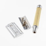 Maxbell Classic Manual Safety Razors Double Edge Shaver for Men Daily Shaving Golden