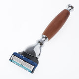 Maxbell Mens Shaving Kit Gift Set w/5 Layer Blade Razors Brush & Stand Holder Brown