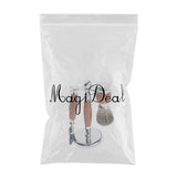 Maxbell Mens Shaving Kit Gift Set w/5 Layer Blade Razors Brush & Stand Holder Brown