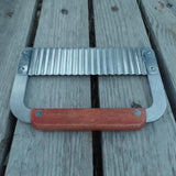 Max Maxb Hardwood Handle Stainless Steel Wavy Slicer Wax Vegetable Soap Cutter