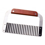 Max Maxb Hardwood Handle Stainless Steel Wavy Slicer Wax Vegetable Soap Cutter