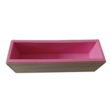 Max Maxb Flexible Rectangular Soap Silicone Loaf Mold Wood Box for 32oz Soap  Pink