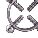 Maxbell Stainless Steel Screw Adjustable Nipple Shield Ring Clamp Jewelry Silver