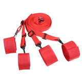 Maxbell Adjustable Handcuff &Foot Ankle cuff Restraint Kit for Couple Cosplay Red