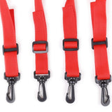 Maxbell Adjustable Handcuff &Foot Ankle cuff Restraint Kit for Couple Cosplay Red