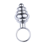 Maxbell Aluminum Alloy Anal Butt Plug Backcourt Pull Beads Adult Toys with Ring Threaded