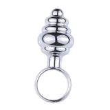 Maxbell Aluminum Alloy Anal Butt Plug Backcourt Pull Beads Adult Toys with Ring Threaded