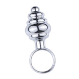 Maxbell Aluminum Alloy Anal Butt Plug Backcourt Pull Beads Adult Toys with Ring Threaded