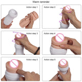 Maxbell Male Manual Aircraft Cup Silicone 4D Simulation Vagina Pocket Pussy Massager