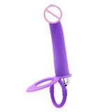 Maxbell Powerful Vibrator Wearable Silicone Simulation Penis Massager for Couples Purple