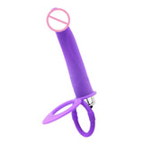 Maxbell Powerful Vibrator Wearable Silicone Simulation Penis Massager for Couples Purple
