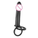 Maxbell Reusable Fake Penis Extension Sleeve Silicone Vibrator Ring Condom Cover Black