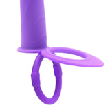 Maxbell Reusable Fake Penis Extension Sleeve Silicone Vibrator Ring Condom Cover Purple