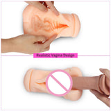 Maxbell Dual Ends Male Electric Aircraft Cup Realistic Vagina Oral Suction Massager 02