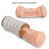 Maxbell Dual Ends Male Electric Aircraft Cup Realistic Vagina Oral Suction Massager 02