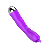 Maxbell Female Electric Vibrator Massager w/Tongue Licking Clitoral Nipples Purple