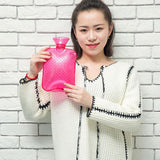 Maxbell 1000ml PVC Leakproof Cold Hot Water Bottle Bag Pouch with Cover Rose Red 02