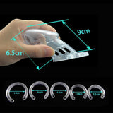 Maxbell Men Male Chastity Device Cage with 5 sizes Rings & Lock & Keys Transparent
