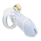 Maxbell Silicone Male Men's Locking Chastity Device Cage w/5 Sizes Rings &Lock Clear