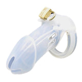 Maxbell Silicone Male Men's Locking Chastity Device Cage w/5 Sizes Rings &Lock Clear