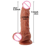 Maxbell Bendable Realsitic Male Penis Female G-spot Anal Massager with Suction Cup