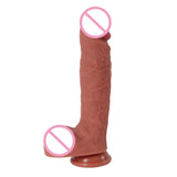 Maxbell Bendable Realsitic Male Penis Women G-spot Anal Massager w/Suction Cup 24cm