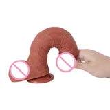 Maxbell Bendable Realsitic Male Penis Women G-spot Anal Massager w/Suction Cup 24cm