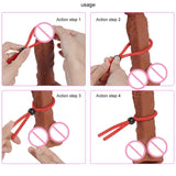 Maxbell Adjustable Silicone Penis Ring Rope for Men Enhancer Prolong Sex Aid Tools