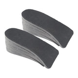 Maxbell PVC Height Increase Insoles Elevator Taller Shoes Inserts For Men Women Black